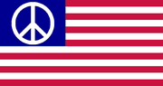 USA Flag, peace symbol